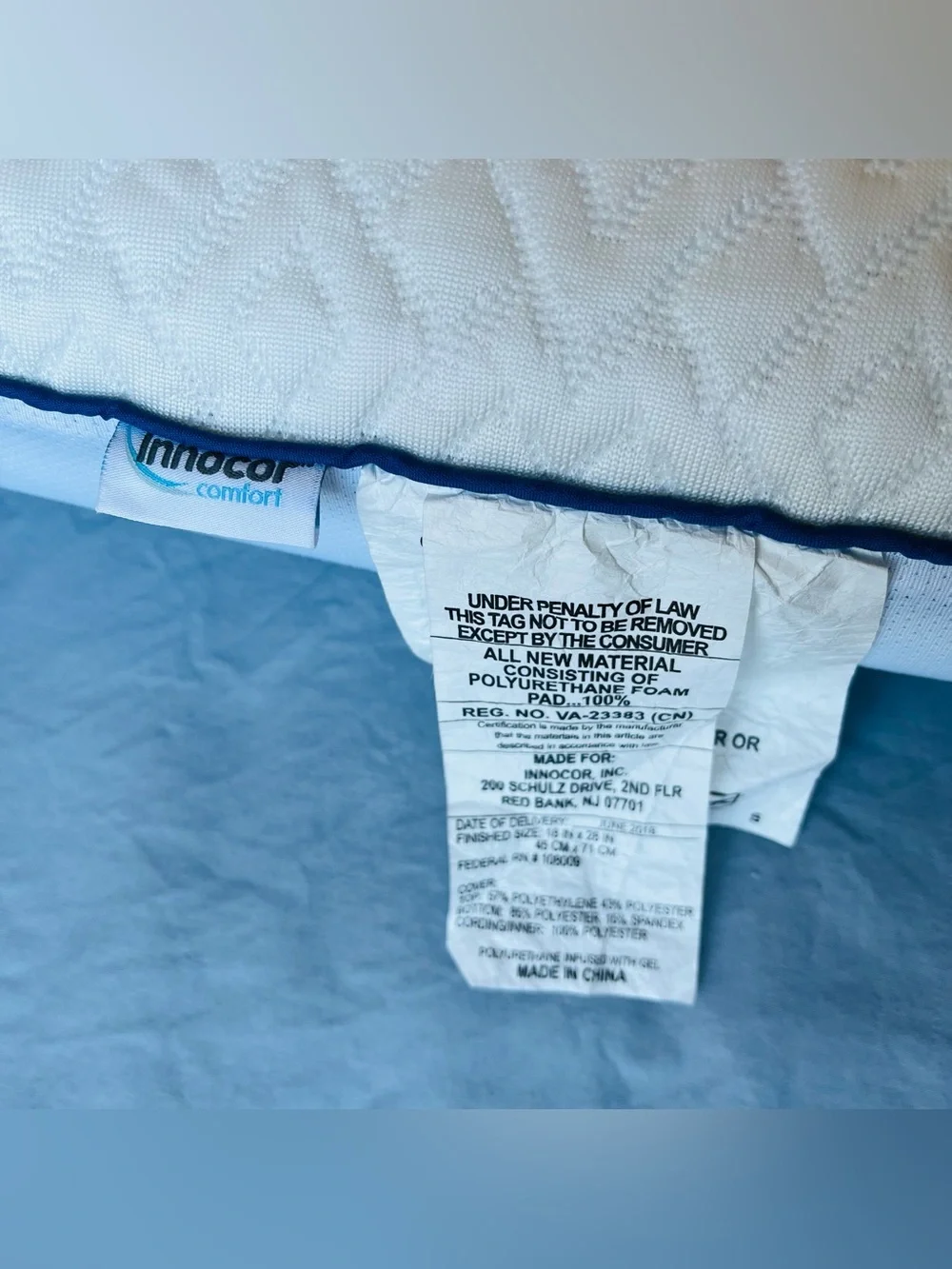 Innocor Comfort memory foam pillow